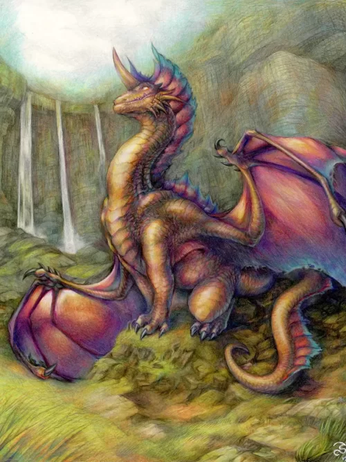 Morrigal, The Prince Unseeming - Colour Pencil